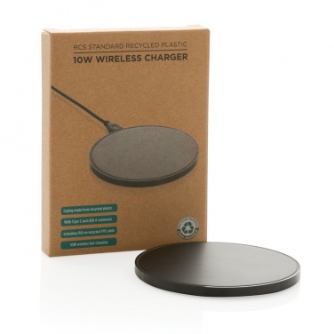 Logotrade promotional merchandise image of: RCS standard recycled plastic 10W wireless charger