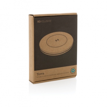 Logo trade promotional giveaways image of: Terra RCS recycled aluminium 10W wireless charger