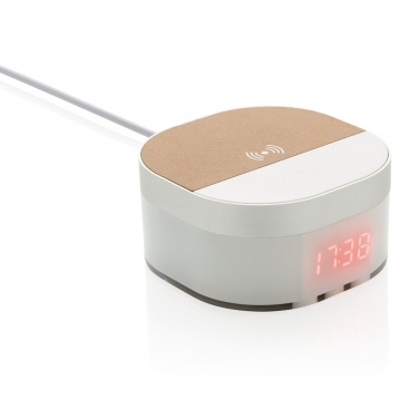 Logo trade promotional product photo of: Aria 5W Wireless Charging Digital Clock