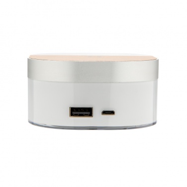 Logo trade business gifts image of: Aria 5W Wireless Charging Digital Clock