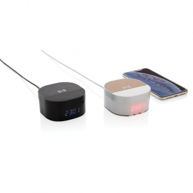 Logotrade business gift image of: Aria 5W Wireless Charging Digital Clock