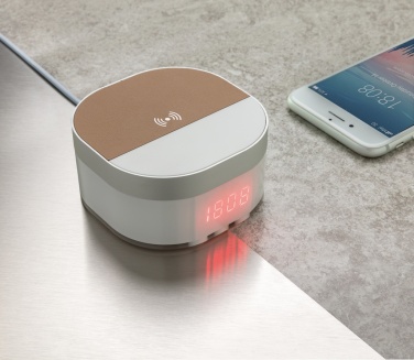 Logotrade promotional merchandise picture of: Aria 5W Wireless Charging Digital Clock