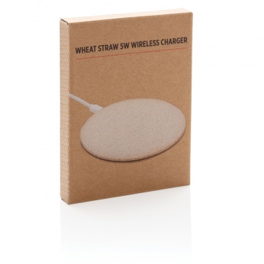 Logo trade promotional giveaways picture of: 5W Wheat straw wireless charger