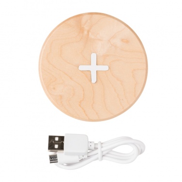 Logo trade promotional merchandise photo of: 5W wood wireless charger
