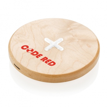 Logo trade promotional products image of: 5W wood wireless charger