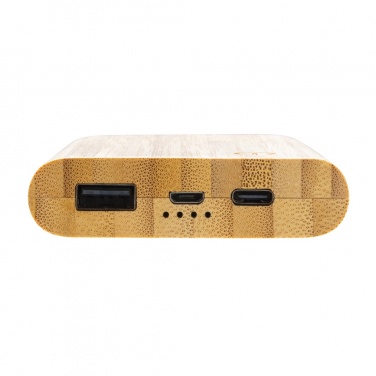 Logotrade promotional merchandise image of: Bamboo 5.000 mAh powerbank