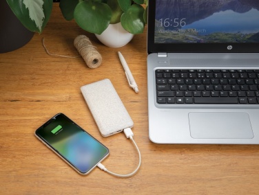 Logotrade promotional giveaway picture of: 10.000 mah wheat straw powerbank
