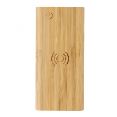 Logotrade promotional gift image of: Bamboo 8.000 mAh 5W wireless powerbank