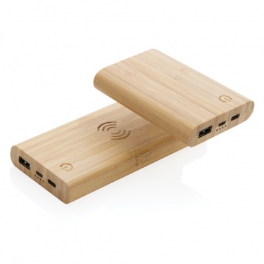 Logotrade promotional products photo of: Bamboo 8.000 mAh 5W wireless powerbank
