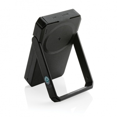 Logotrade promotional product image of: Skywave RCS rplastic solar powerbank 5000 mAh 10W wireless