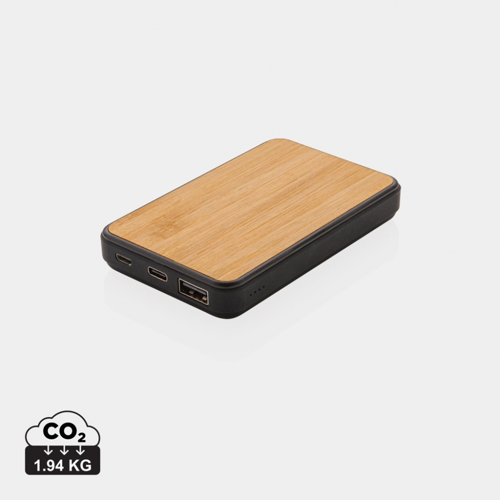Logo trade promotional merchandise photo of: RCS recycled plastic 5.000 mAh Powerbank
