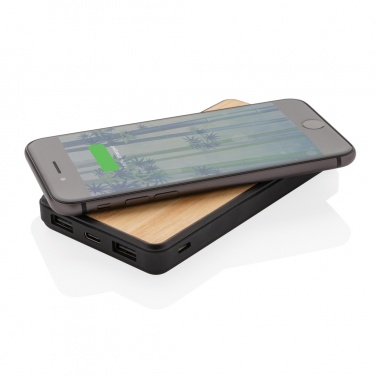 Logotrade corporate gifts photo of: RCS recycled plastic 8000 mAh Wireless Powerbank