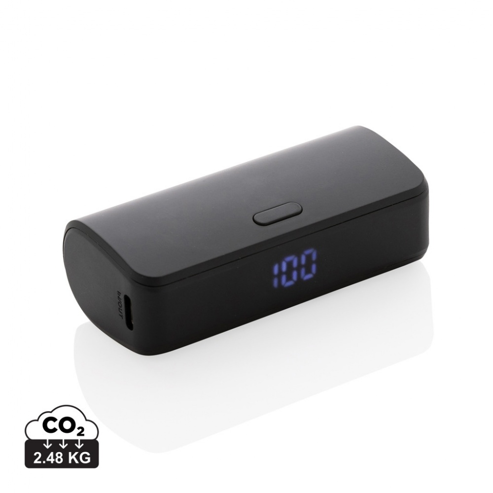 Logo trade business gifts image of: FlashCharge RCS rplastic 5000 mah fast charge powerbank