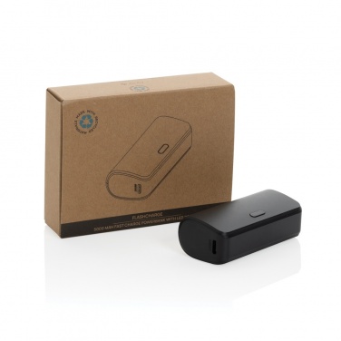Logo trade promotional giveaways picture of: FlashCharge RCS rplastic 5000 mah fast charge powerbank