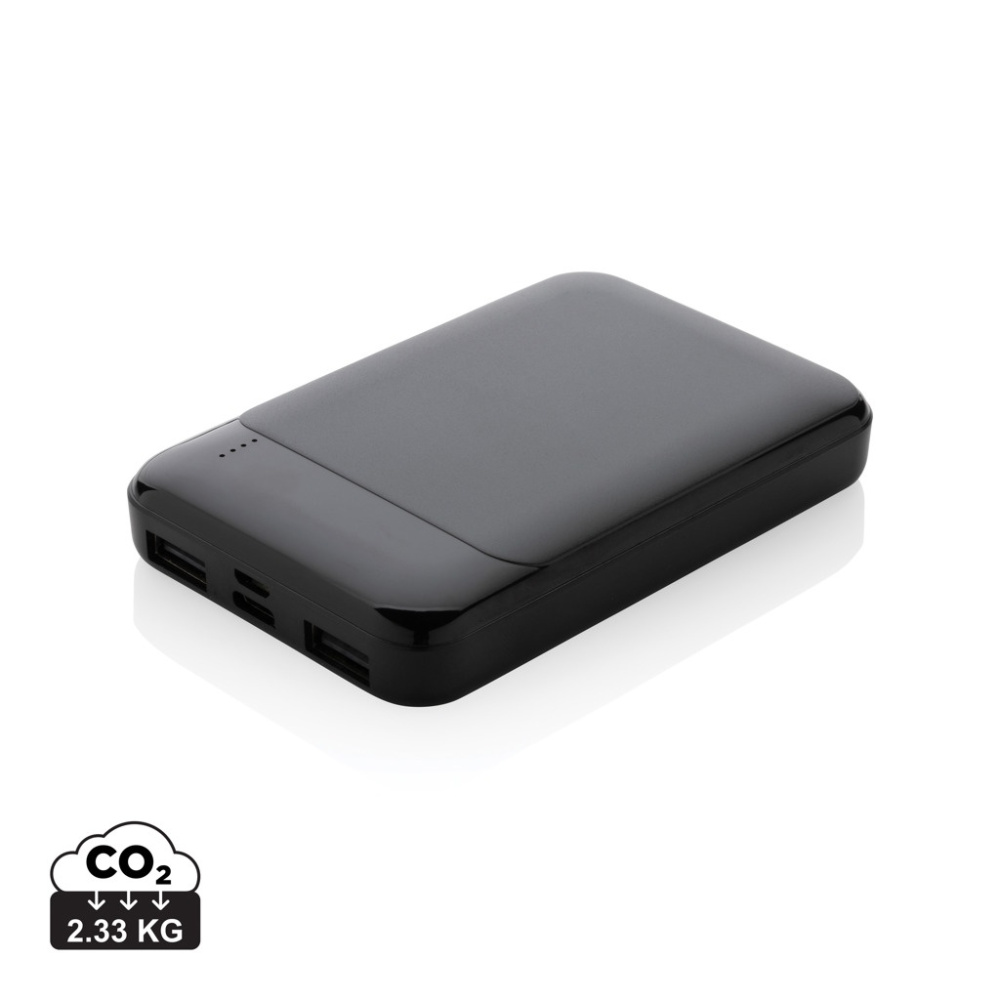 Logo trade promotional giveaway photo of: RCS recycled plastic 5.000 mAh powerbank