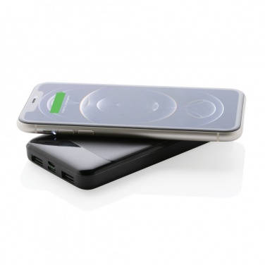 Logo trade advertising products picture of: RCS standard recycled plastic wireless powerbank