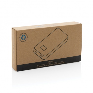 Logo trade promotional merchandise photo of: Gridley RCS rplastic 20000 65W laptop powerbank