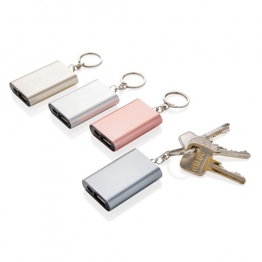 Logo trade promotional merchandise image of: 1.000 mAh keychain powerbank