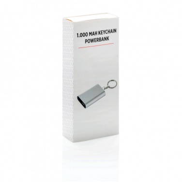 Logo trade promotional giveaways image of: 1.000 mAh keychain powerbank