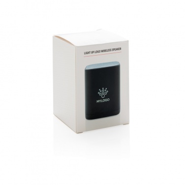 Logo trade promotional giveaways picture of: Light up logo wireless speaker