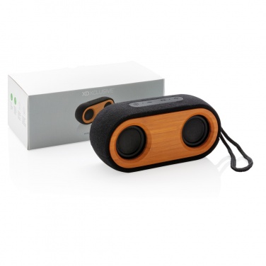 Logo trade promotional item photo of: Bamboo X double speaker