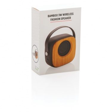 Logo trade corporate gifts image of: Bamboo 3W Wireless Fashion Speaker