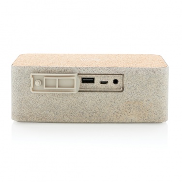 Logo trade advertising products image of: Wheatstraw wireless charging speaker