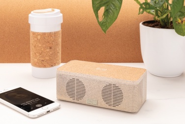 Logotrade advertising products photo of: Wheatstraw wireless charging speaker