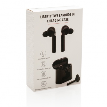 Logotrade promotional giveaways photo of: Liberty wireless earbuds in charging case