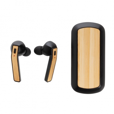 Logotrade promotional giveaways photo of: Bamboo Free Flow TWS earbuds in case