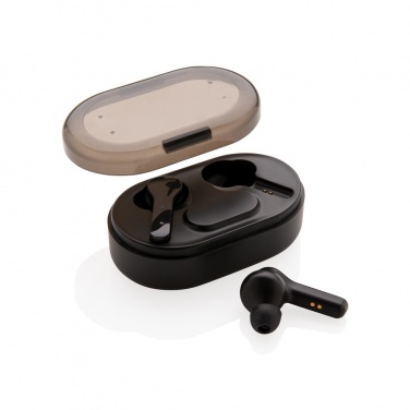 Logo trade promotional items image of: Light up logo TWS earbuds in charging case