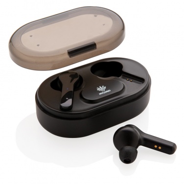 Logotrade corporate gift image of: Light up logo TWS earbuds in charging case