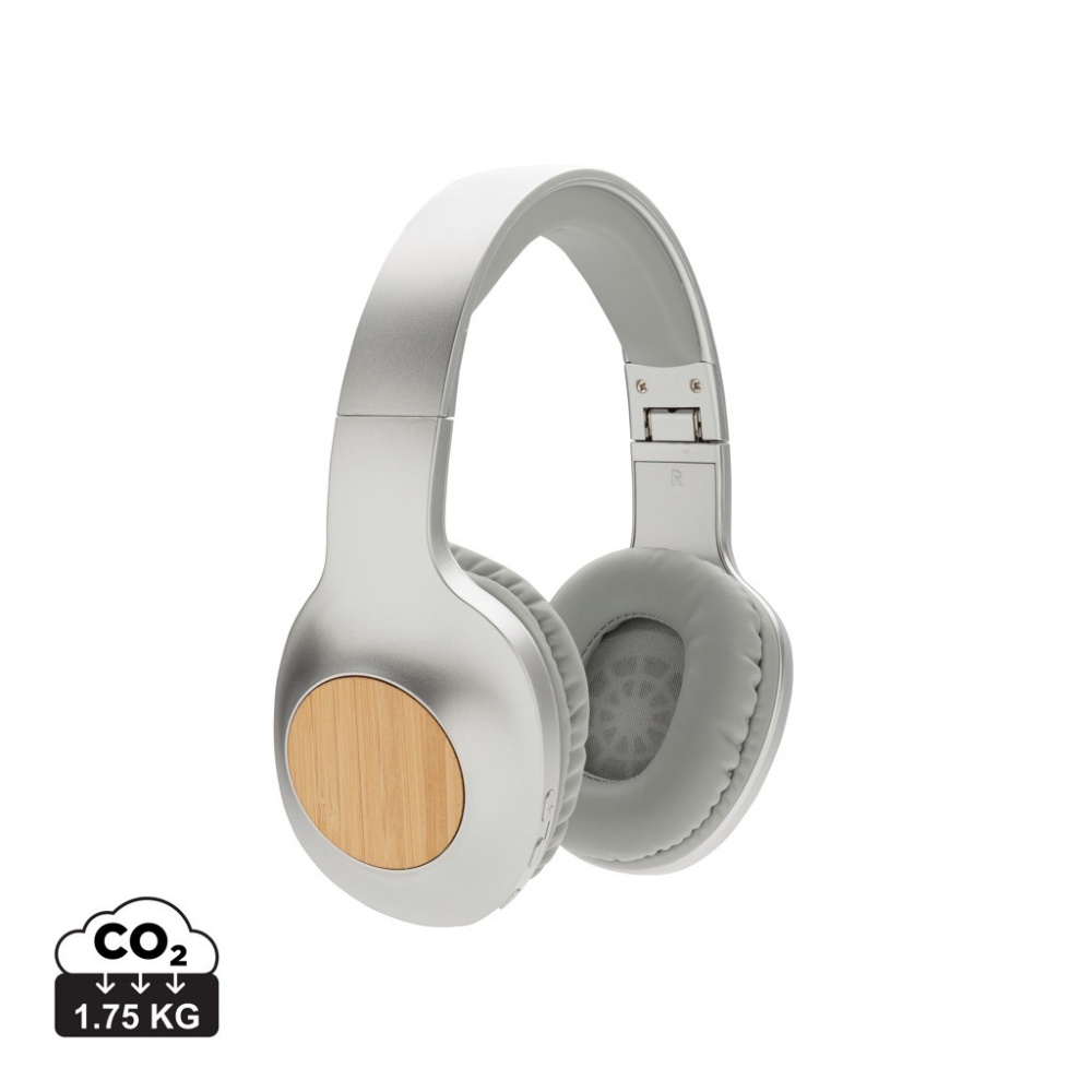 Logotrade corporate gift image of: Dakota Bamboo wireless headphone