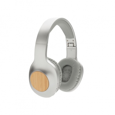 Logo trade corporate gift photo of: Dakota Bamboo wireless headphone