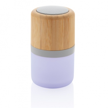 Logotrade promotional gift image of: Bamboo colour changing 3W speaker light
