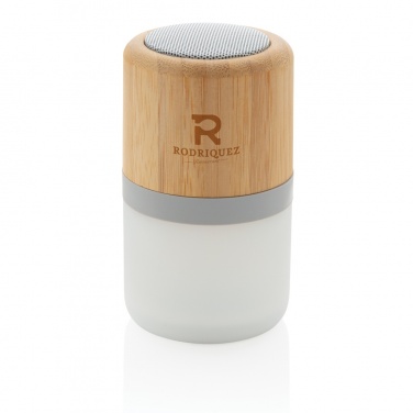 Logo trade promotional products image of: Bamboo colour changing 3W speaker light