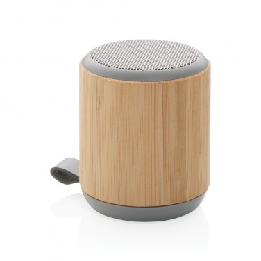 Logotrade promotional merchandise image of: Bamboo and fabric 3W wireless speaker