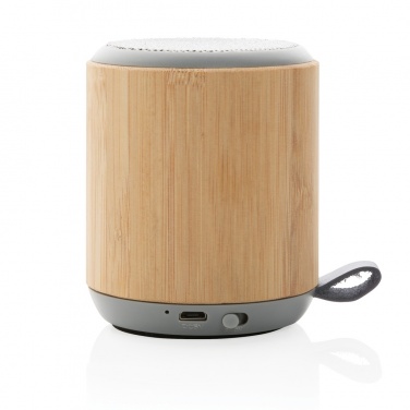 Logotrade promotional merchandise photo of: Bamboo and fabric 3W wireless speaker