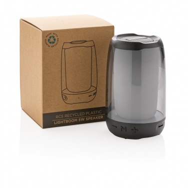 Logo trade promotional products picture of: RCS recycled plastic Lightboom 5W speaker