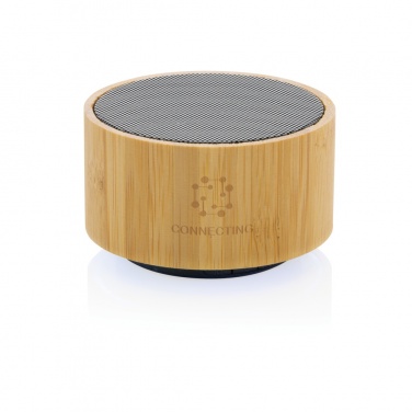 Logo trade promotional products picture of: RCS recycled plastic and bamboo 3W wireless speaker