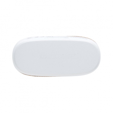 Logo trade promotional merchandise photo of: Oregon RCS recycled plastic and cork TWS earbuds