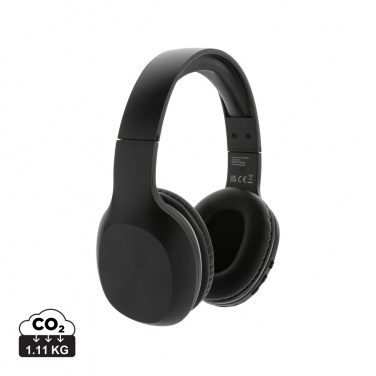 Logo trade advertising products image of: RCS recycled plastic JAM wireless headphone