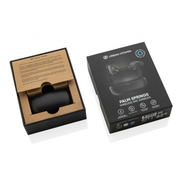 Logo trade promotional items image of: Urban Vitamin Palm Springs RCS rplastic ENC earbuds