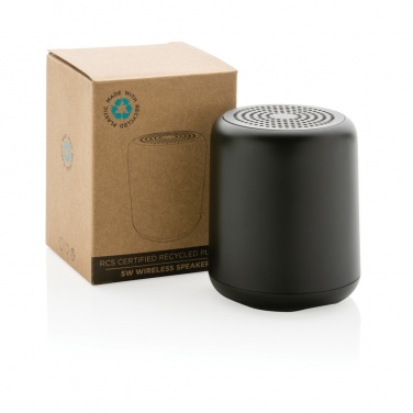 Logotrade promotional item image of: RCS certified recycled plastic 5W Wireless speaker