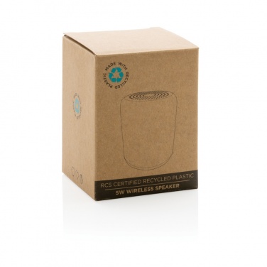 Logo trade promotional items image of: RCS certified recycled plastic 5W Wireless speaker