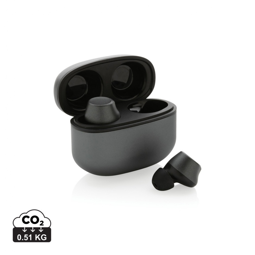 Logotrade promotional gift image of: Terra RCS recycled aluminium wireless earbuds