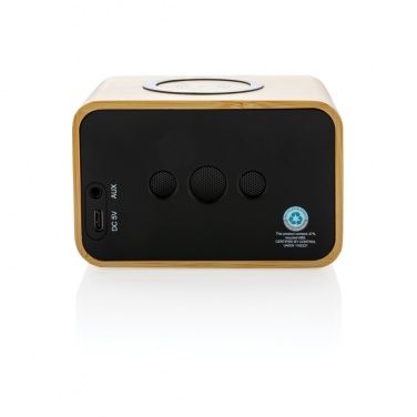 Logotrade corporate gift picture of: RCS Rplastic 3W speaker with bamboo 5W wireless