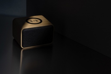 Logotrade promotional product picture of: RCS Rplastic 3W speaker with bamboo 5W wireless