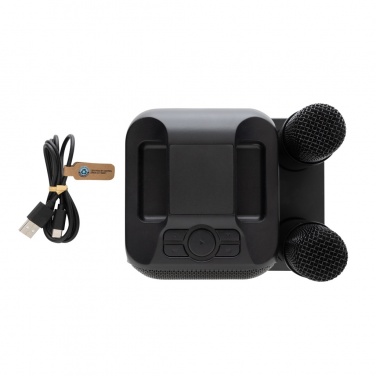 Logotrade promotional giveaway image of: Singvibe RCS recycled plastic karaoke set with double mic