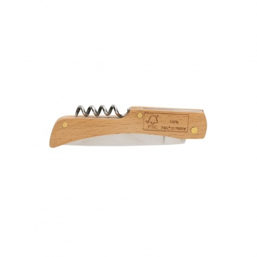 Logo trade promotional item photo of: Wooden knife with bottle opener